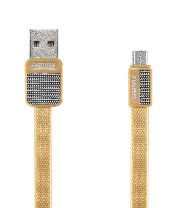 Fotografie KABEL REMAX Platinum / RC-044m / USB 2.0 typ A samec na USB 2.0 micro-B 1m zlatý
